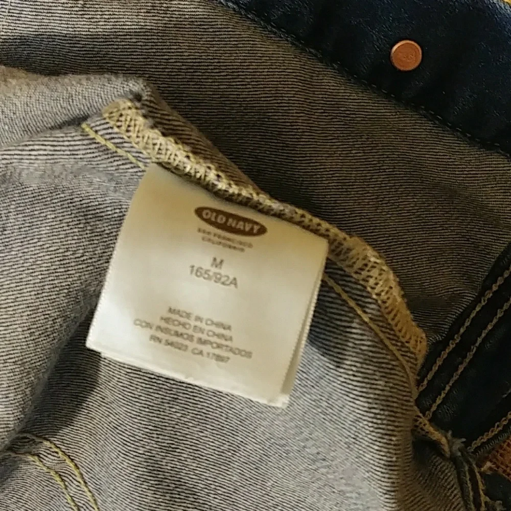 Old Navy Women's Medium Jean Denim Jacket Silver Buttons EUC - Picture 6 of 6